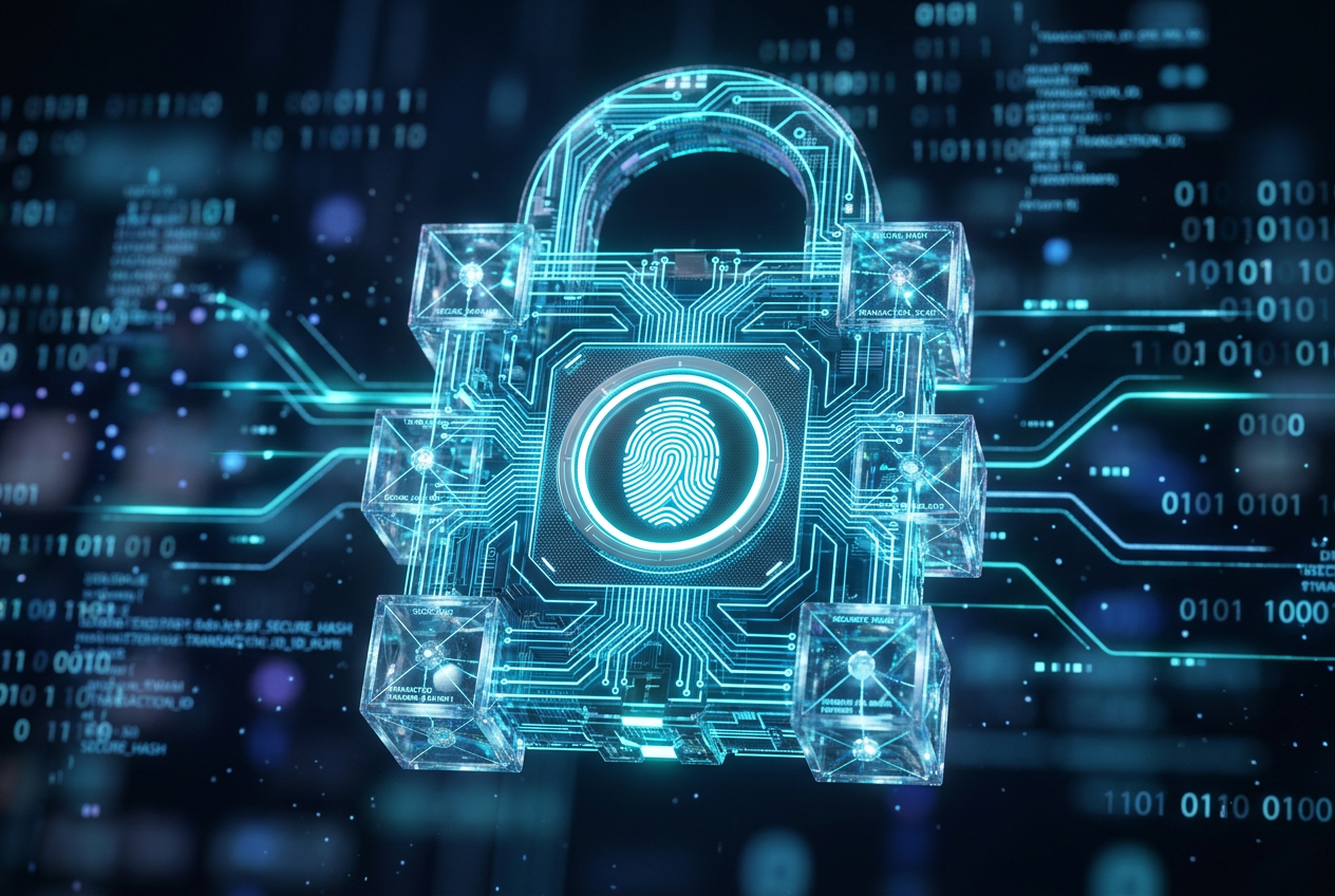 Zaawansowana technologicznie kłódka cyfrowa symbolizująca prywatność blockchain